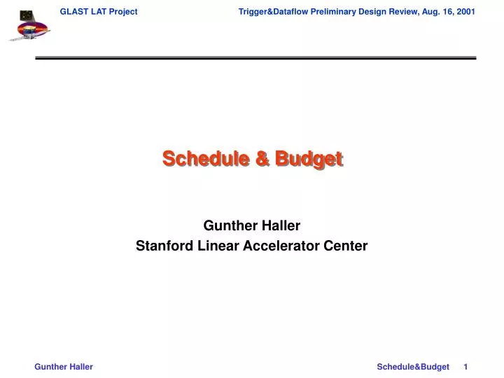 schedule budget