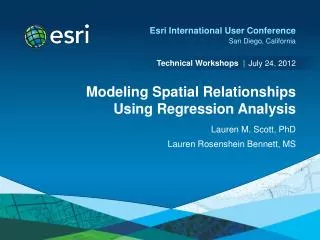 Modeling Spatial Relationships Using Regression Analysis