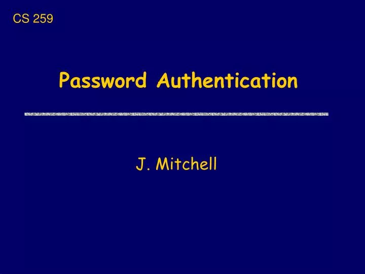 password authentication
