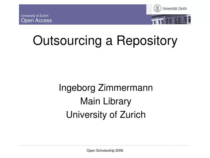 outsourcing a repository