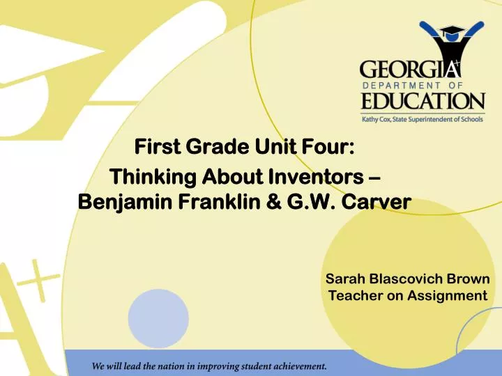 first grade unit four thinking about inventors benjamin franklin g w carver