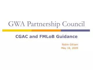 gwa partnership council