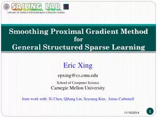 Smoothing Proximal Gradient Method for General Structured Sparse Learning
