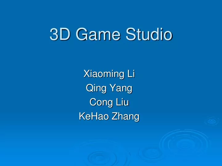 3d game studio