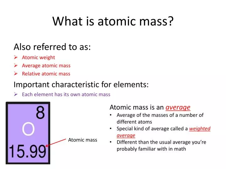 what is atomic mass
