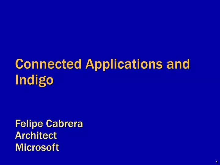 connected applications and indigo