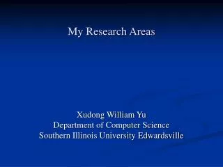 My Research Areas