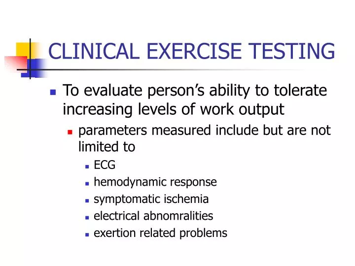 clinical exercise testing