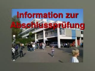information zur abschlusspr fung