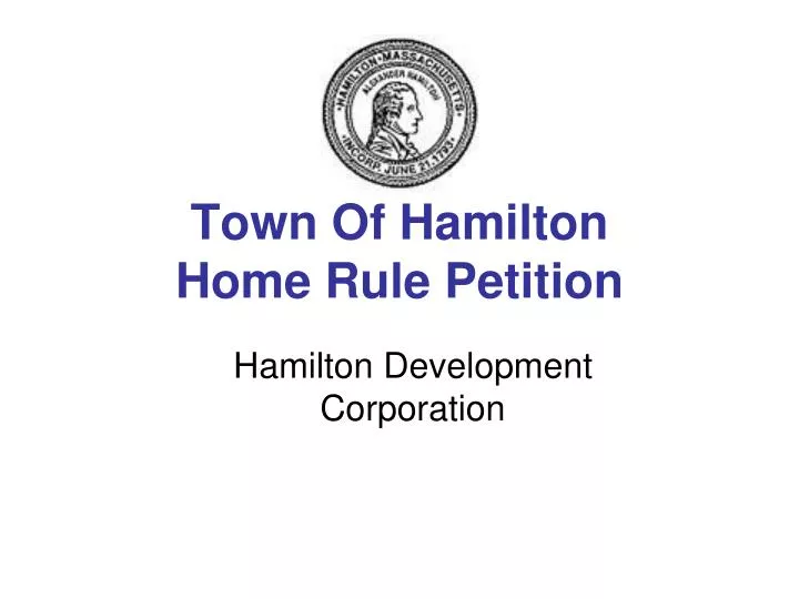 town of hamilton home rule petition