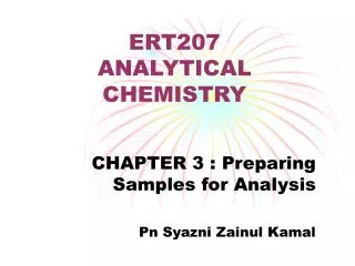 ERT207 ANALYTICAL CHEMISTRY