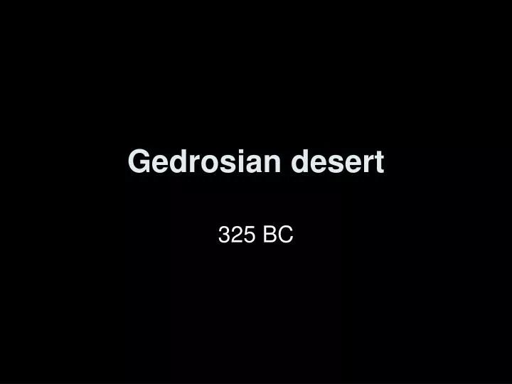 gedrosian desert