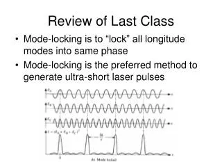 Review of Last Class