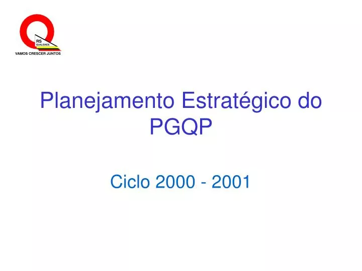 planejamento estrat gico do pgqp