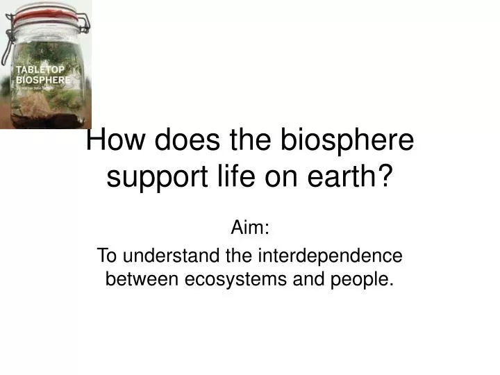 how does the biosphere support life on earth