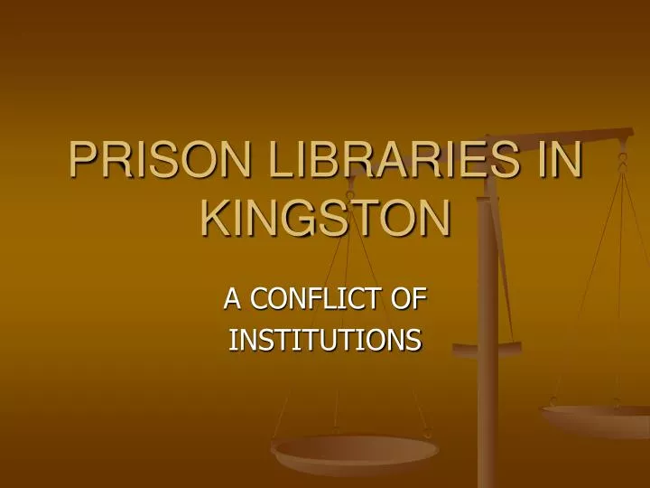 prison libraries in kingston