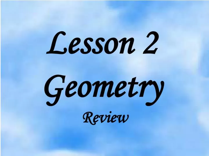 lesson 2 geometry