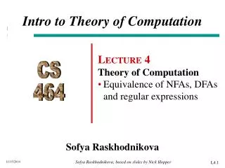 Intro to Theory of Computation