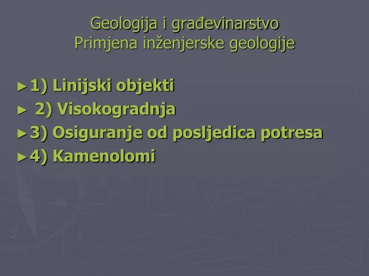 geologija i gra evinarstvo primjena in enjerske geologije