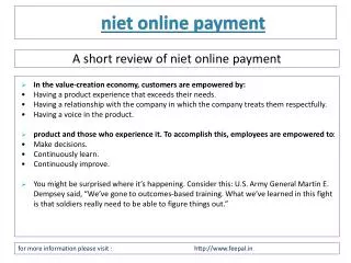 Getting some of the Best opportunity about niet online payme