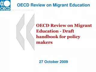 OECD Review on Migrant Education - Draft handbook for policy makers