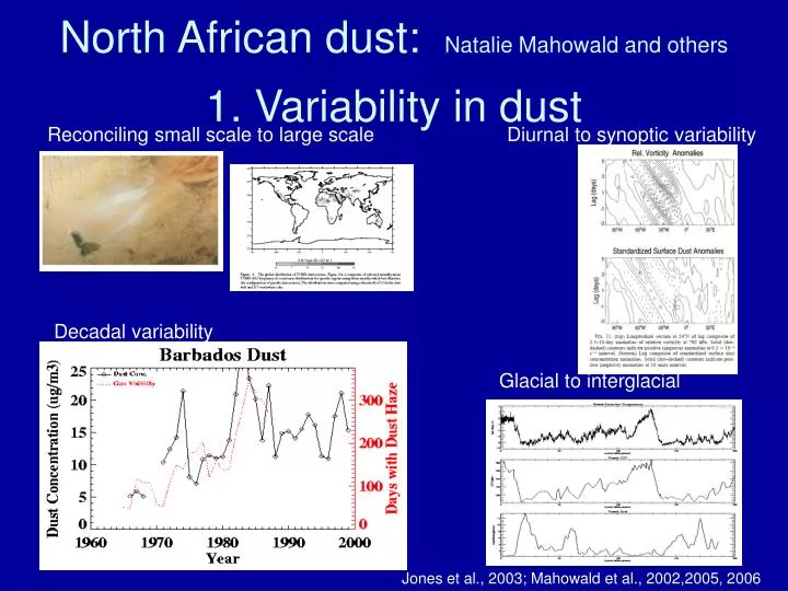 1 variability in dust
