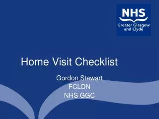 Home Visit Checklist