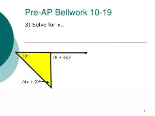 Pre-AP Bellwork 10-19