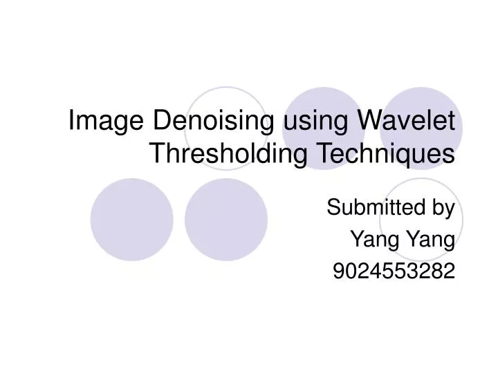 image denoising using wavelet thresholding techniques