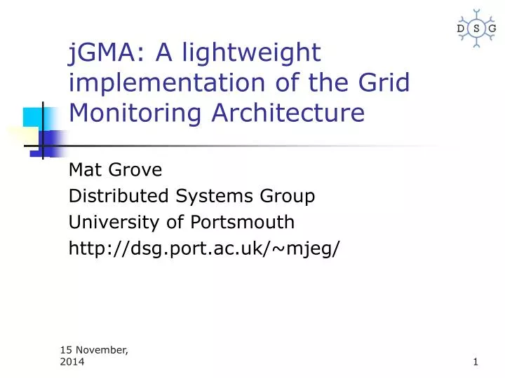 jgma a lightweight implementation of the grid monitoring architecture