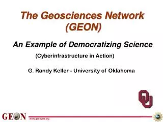 The Geosciences Network (GEON)