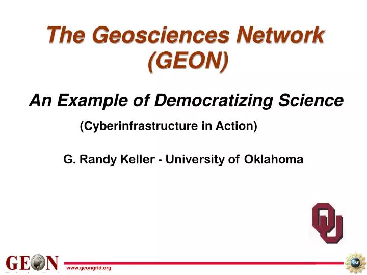 the geosciences network geon