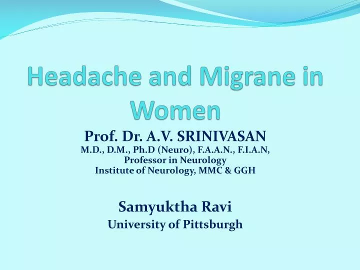 headache and migrane in women