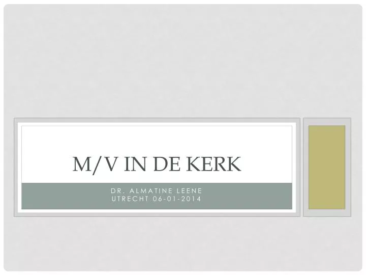 m v in de kerk