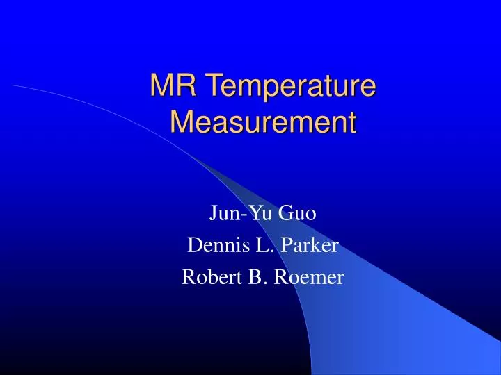 mr temperature measurement