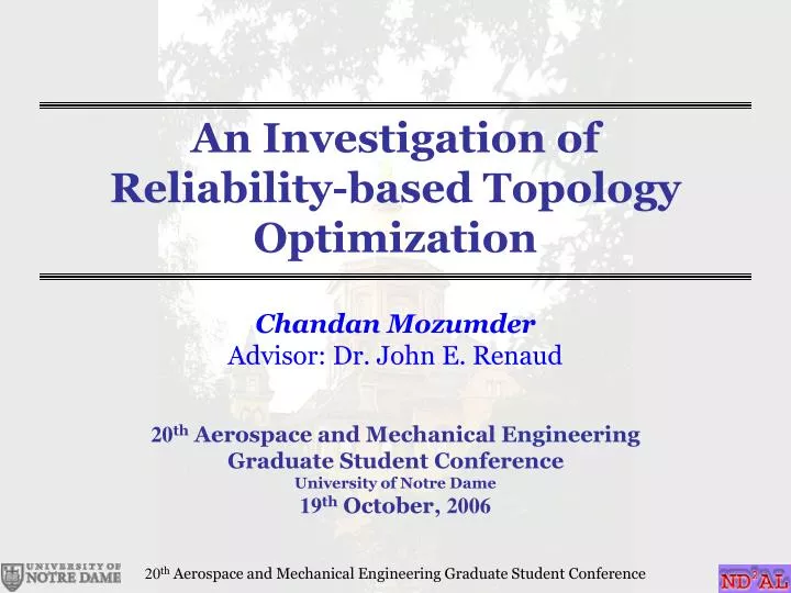 an investigation of reliability based topology optimization
