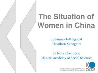 The Situation of Women in China