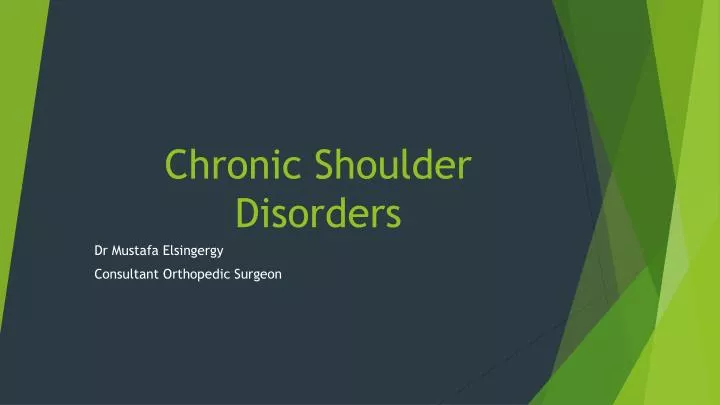 chronic shoulder disorders