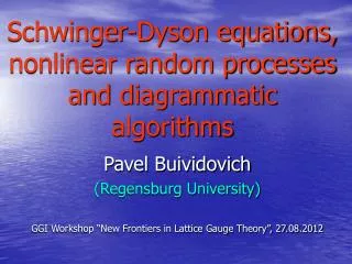 Schwinger-Dyson equations, nonlinear random processes and diagrammatic algorithms