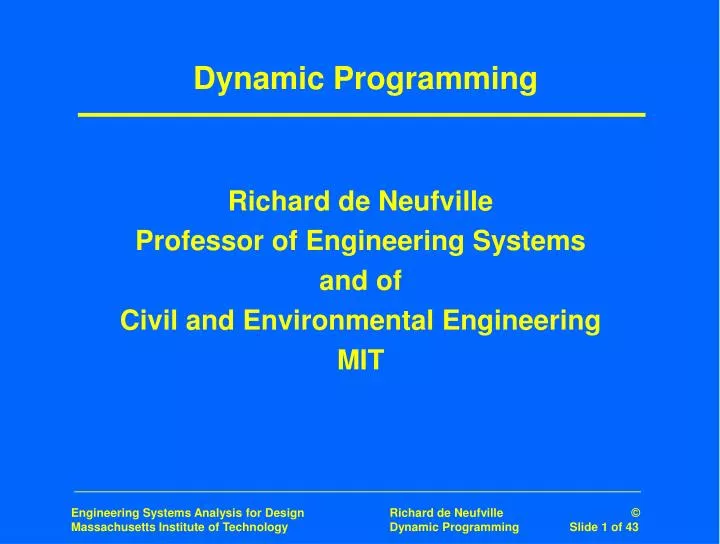 dynamic programming