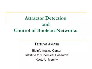Attractor Detection and Control of Boolean Networks