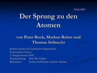 der sprung zu den atomen von peter buck markus rehm und thomas seilnacht