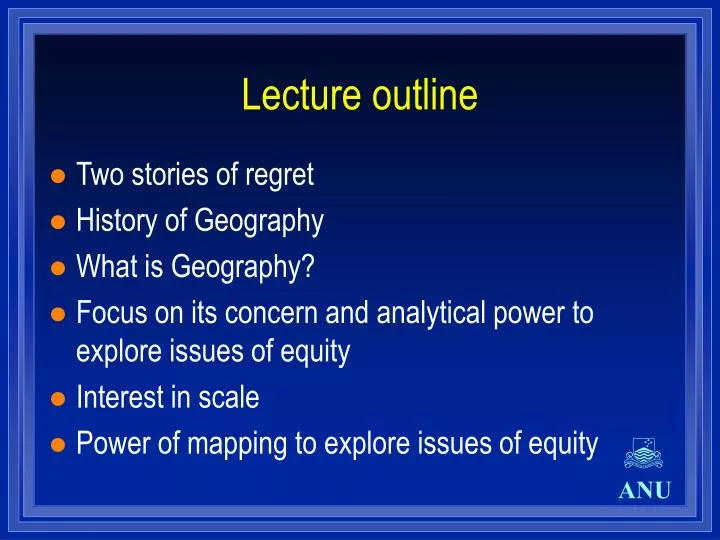 lecture outline