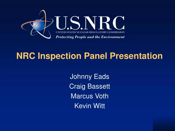 nrc inspection panel presentation