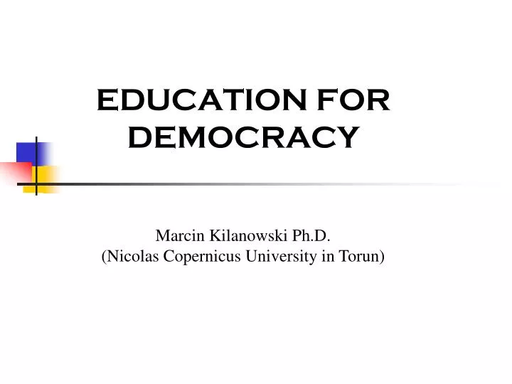 education for democracy