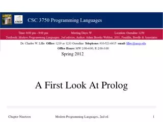 A First Look At Prolog