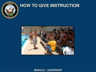 HOW TO GIVE INSTRUCTION