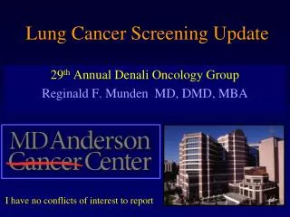 Lung Cancer Screening Update