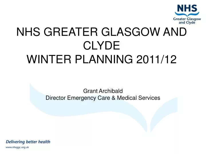 nhs greater glasgow and clyde winter planning 2011 12