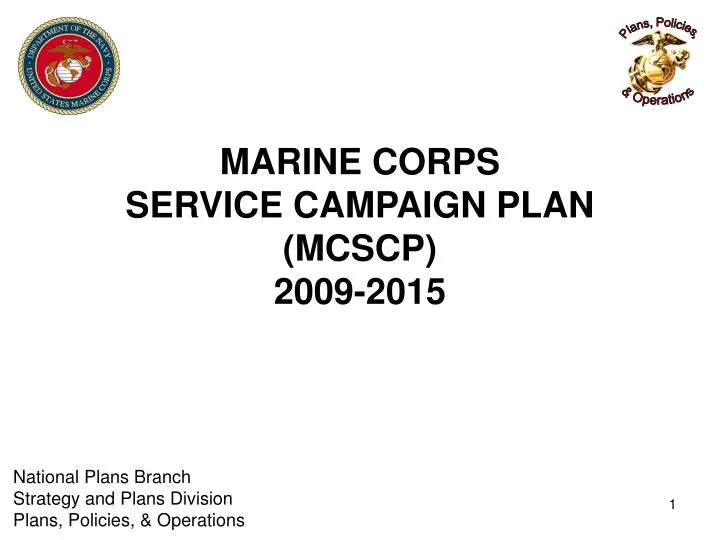 marine corps service campaign plan mcscp 2009 2015